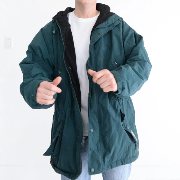 Northern Elements Cabin Essentials Green with Fleece Lining w Hood Winter  Coat - Picture 3 of 16
